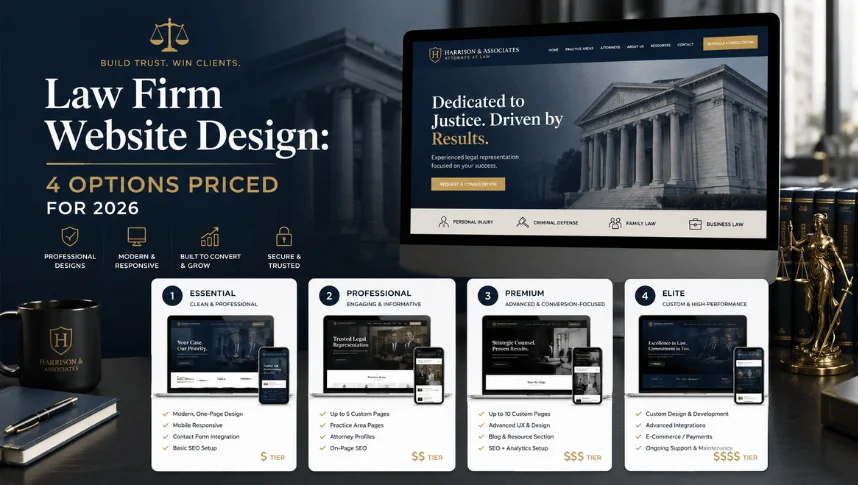Law Firm Website Design: 4 Options Priced for 2026